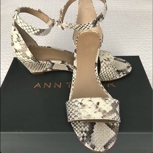 Ann Taylor Guilliana Snake Wedge Sandal